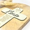 Taufkreuz personalisiert für Jungen und Mädchen aus Holz - mit Name und Spruch – Taufe, Kommunion, Konfirmation, Firmung - Bild 6