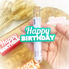 Geburtstag Geldgeschenk „Happy Birthday“ | Personalisierbar mit Reagenzglas | Originelles Geschenk zum Geburstag | Mitbringsel | Kleinigkeit - Bild 1