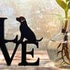 Stilvolle Wohnzimmer Dekoration LOVE HUND - Liebevolle Dekorationsidee Geschenkidee für Hundeliebhaber, für dein Zuhause - Bild 7