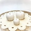 3D Deko Kürbisse weiß – Herbstdeko Set 3er | Handgemachte Tischdeko aus PLA | Minimalistische Kürbisse modern | Herbst Hochzeit Boho Deko - Bild 1