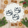 Personalisierter Katzenanhänger Weihnachten – Katzenkopf Christbaumschmuck mit Namen – Geschenk für Katzenfreunde - Bild 1
