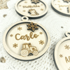 Personalisierter Weihnachtsanhänger mit Namen – Christbaumschmuck Holz, Geschenkanhänger Weihnachten, personalisierte Deko Kinder und Familie - Bild 2