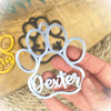 Christbaumkugel Hundepfote mit Name personalisierter Hund Anhänger Weihnachtsbaumschmuck Geschenk Hundefreunde Weihnachtsbaumkugel Haustier - Bild 9