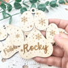 Christbaumkugel Pfote Hund Katze – Weihnachtsornament Haustier Holz Anhänger mit Name personalisiert - Bild 2