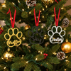 Christbaumkugel Hundepfote mit Name personalisierter Hund Anhänger Weihnachtsbaumschmuck Geschenk Hundefreunde Weihnachtsbaumkugel Haustier - Bild 5