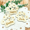 Christbaumkugel Pfote Hund Katze – Weihnachtsornament Haustier Holz Anhänger mit Name personalisiert - Bild 1