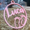 Geschenkanhänger mit Babyfüßen: Personalisierte 3D-Geschenkdeko zur Geburt - Einzigartige Baby Shower Dekoration &amp; Erinnerungen - Bild 5