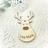 Rentier Geschenkanhänger Holz personalisiert – Namensanhänger Weihnachten – Geschenkidee & Deko aus Holz - Bild 6