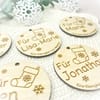 Nikolaus Geschenk personalisiert – Holzanhänger mit Name – Kleine Aufmerksamkeit – Weihnachtsgeschenk Kinder – Geschenkidee Nikolaustag - Bild 7