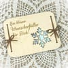 Geldgeschenk Weihnachten Wunscherfüller – Holzkarte mit Gravur Schneeflocke – personalisierte Geschenkidee – Geldverpackung Weihnachten Holz - Bild 3