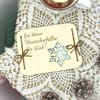 Geldgeschenk Weihnachten Wunscherfüller – Holzkarte mit Gravur Schneeflocke – personalisierte Geschenkidee – Geldverpackung Weihnachten Holz - Bild 6