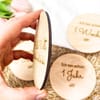 Meilensteinkarten Baby aus Holz rund | 13-teiliges Set | Baby Meilensteine 1–12 Monate | Babyfoto Requisite | Geschenk zur Geburt - Bild 4