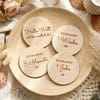 Meilensteinkarten Baby aus Holz rund | 13-teiliges Set | Baby Meilensteine 1–12 Monate | Babyfoto Requisite | Geschenk zur Geburt - Bild 6