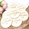 Meilensteinkarten Baby aus Holz rund | 13-teiliges Set | Baby Meilensteine 1–12 Monate | Babyfoto Requisite | Geschenk zur Geburt - Bild 3