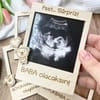Schwangerschaft verkünden: Polaroid Holzrahmen fürs Ultraschallbild (12×9)| Türkisch: „Baba olacaksın“ - Bild 1