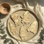 Personalisierte Holz-Wichtel zum Aufhängen - Handgemacht in verschiedenen Größen & Varianten - Namensschild gravierbar - CharmWerk Qualität