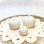 3D Deko Kürbisse weiß – Herbstdeko Set 3er | Handgemachte Tischdeko aus PLA | Minimalistische Kürbisse modern | Herbst Hochzeit Boho Deko