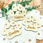Christbaumkugel Pfote Hund Katze – Weihnachtsornament Haustier Holz Anhänger mit Name personalisiert