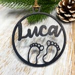 Geschenkanhänger mit Babyfüßen: Personalisierte 3D-Geschenkdeko zur Geburt - Einzigartige Baby Shower Dekoration &amp; Erinnerungen