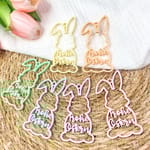 Osterkorb Anhänger Hase „Frohe Ostern“ | Osterhase Deko | Osteranhänger Pastell | Ostergeschenk | Osterdeko 3D Druck