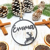 Christbaumkugel personalisiert mit Name und Weihnachtsmotiven – 3D Weihnachtsanhänger – Ansicht 9