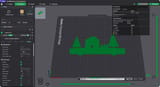 Winterwald-Steckmotiv mit Haus und Tannen in Bambu Studio