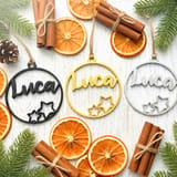 Christbaumkugel personalisiert mit Name und Weihnachtsmotiven – 3D Weihnachtsanhänger – Ansicht 10