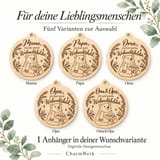 Christbaumschmuck Weihnachtsheld – Holzanhänger mit Bär und Spruch – Ansicht 3
