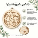 Christbaumschmuck Weihnachtsheld – Holzanhänger mit Bär und Spruch – Ansicht 6