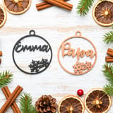 Christbaumkugel personalisiert mit Name und Weihnachtsmotiven – 3D Weihnachtsanhänger – Ansicht 11