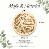 Christbaumschmuck aus Holz – Geschenk mit Familienspruch – Ansicht 2