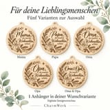 Christbaumschmuck aus Holz – Geschenk mit Familienspruch – Ansicht 3