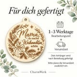 Christbaumschmuck aus Holz – Geschenk mit Familienspruch – Ansicht 5