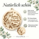 Christbaumschmuck aus Holz – Geschenk mit Familienspruch – Ansicht 6