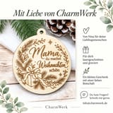 Christbaumschmuck aus Holz – Geschenk mit Familienspruch – Ansicht 7