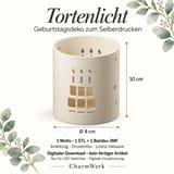 Tortenlicht STL & 3MF – LED-Windlicht mit Geburtstagstorte zum 3D-Drucken, digitale Geburtstagsdeko – Ansicht 2