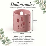 Ballonzauber STL & 3MF – LED-Windlicht mit Luftballons zum 3D-Drucken, digitale Geburtstagsdeko – Ansicht 2