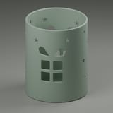 Geschenklicht STL & 3MF – LED-Windlicht mit Geschenk und Sternen zum 3D-Drucken, digitale Geburtstagsdeko – Ansicht 5