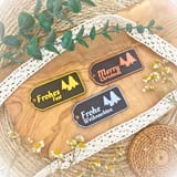 Geschenkanhänger Weihnachten im 3er-Set – PLA-Anhänger mit festlichen Schriftzügen Bild 2
