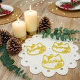 Katzenkopf-Weihnachtsanhänger mit Name aus PLA – personalisierter Baumschmuck mit Schneeflocken Bild 10