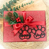 Hundepfoten-Weihnachtsanhänger mit Name aus PLA – persönlicher Baumschmuck für Hundefreunde Bild 5
