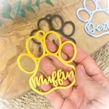 Hundepfoten-Weihnachtsanhänger mit Name aus PLA – persönlicher Baumschmuck für Hundefreunde Bild 8