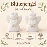 Infografik Blütenengel mit Varianten mit und ohne Öse