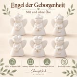 Infografik Engel der Geborgenheit mit drei Motiven und Varianten mit und ohne Öse