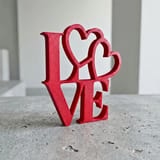 LOVE Deko-Skulptur mit Herzen – Ansicht 1