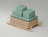 Geschenkschlitten Geheimfach – STL & Bambu-3MF – Ansicht 2