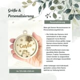 Weihnachtsbaumschmuck personalisiert mit Namen – Christbaumanhänger Holz – personalisierte Weihnachtsdeko mit Kindermotiv – Ansicht 3