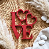 LOVE Deko-Skulptur mit Herzen – Ansicht 10