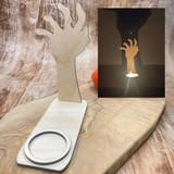 Halloween-Teelichthalter aus Holz – Ansicht 4