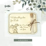 Geldgeschenk Weihnachten Holz Reagenzglas, personalisiertes Weihnachtsgeschenk Gravur, Gutschein Verpackung, Geschenkidee, 16x12 cm – Ansicht 2